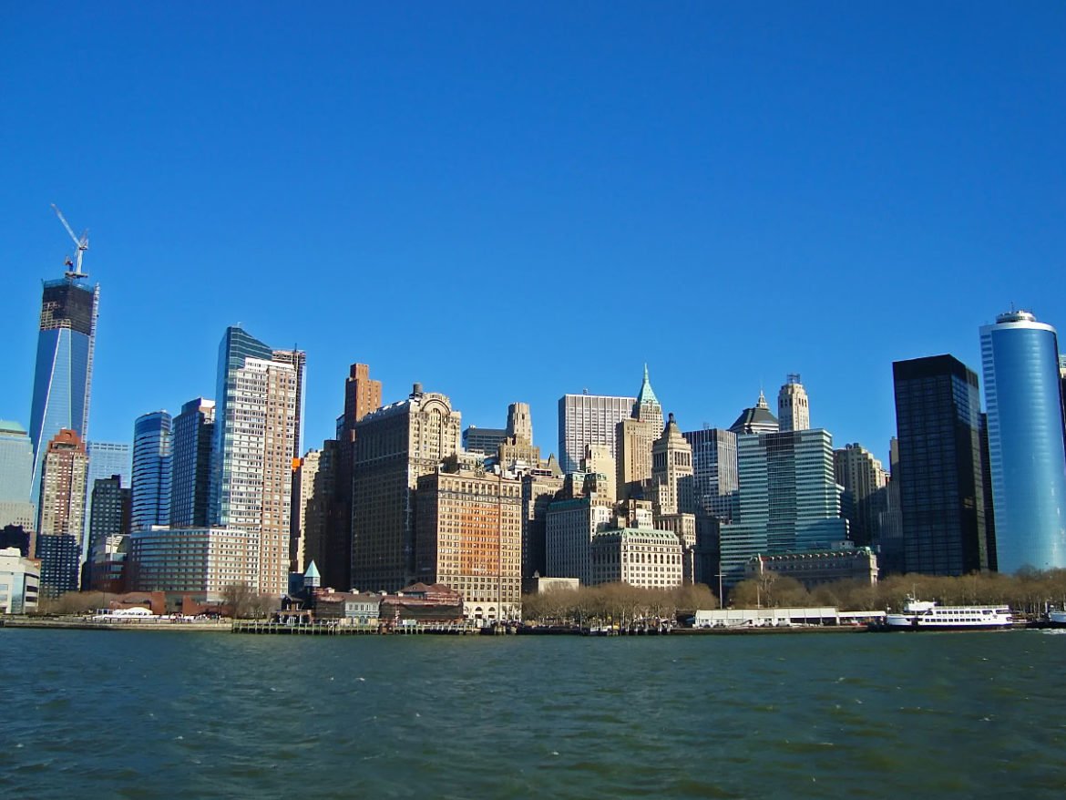 grattacieli- New York dalla barca-grattacieli New York-Stati Uniti-New York-America-USA