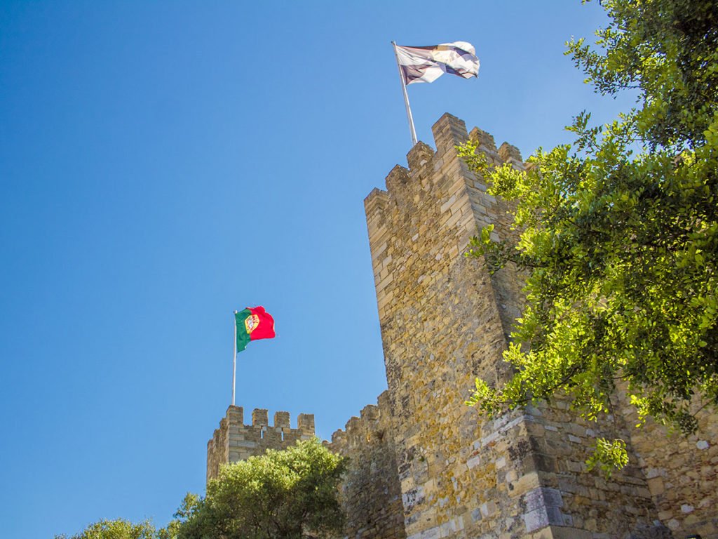 torri castello di lisbona-Castelo de Sao Jorge-castello di San Giorgio-Lisbona-Lisbon-Portugal-Portogallo-Europa