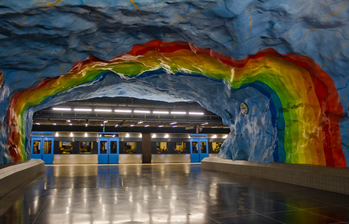 La metropolitana di Stoccolma-Stadion-Tunnelbana-Stoccolma-Svezia-Europa